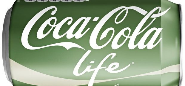 The coke bottle label up close for Coke Life