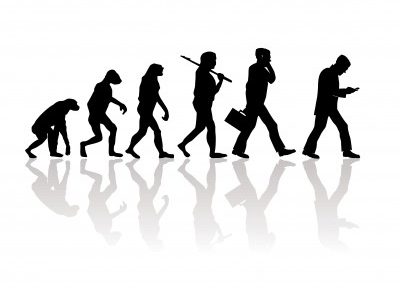 evolution with the monkey to modern man