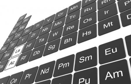 a black and white periodic table