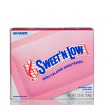 a box of sweet'n low. the popular artificial sweetener is made from granulated saccharin with dextrose and cream of tartar.