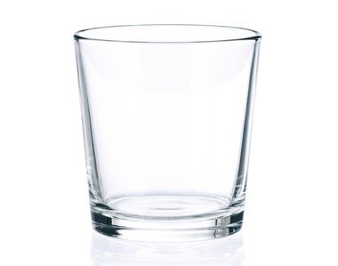 an empty glass