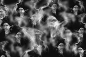 Smoke-shaped ghost,black background
