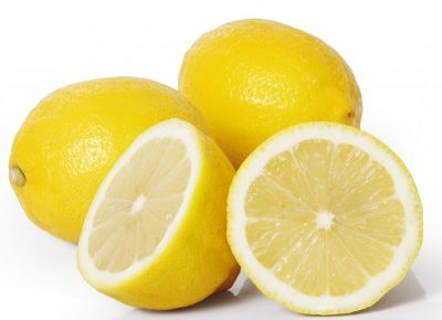 3 lemons - 2 are whole and 1 is cut in half