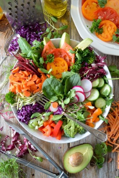 a fresh veggie salad