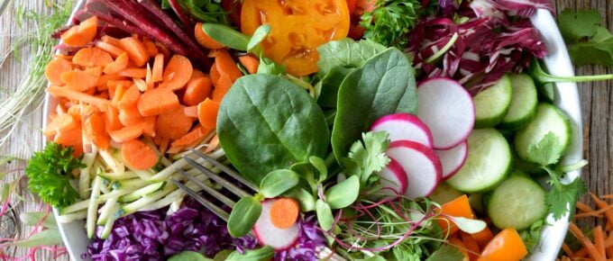a fresh veggie salad