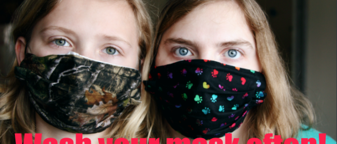 a meme about not wearing masks with a mother and a daughter in a mask