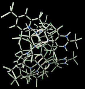 a plastic replica of an molecular structure