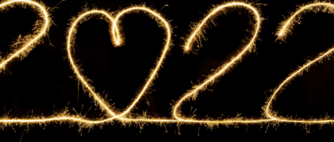 happy new year 2022 in lights